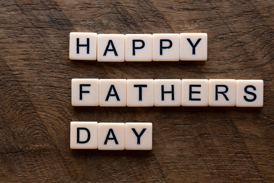happy father's day with scrable letters