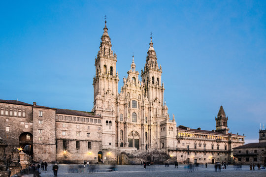 Santiago de Compostela Cathedral view from Obradoiro square
