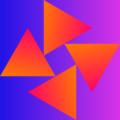 Color geometric pattern. Multicolored gradient abstraction with bright polygon. Minimal graphic background with simple shape and figure.