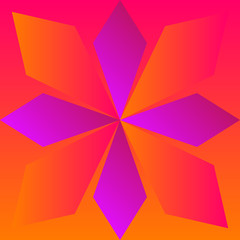 Color geometric pattern. Multicolored gradient abstraction with bright polygon. Minimal graphic background with simple shape and figure.