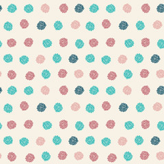 Vector  seamless abstract background with small pastel colored elements, freehand doodles pattern.