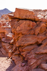 Coloured Canyon is a rock formation on Sinai peninsula. Sights of Nuweiba, Egypt.