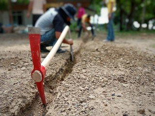 Digging for construction