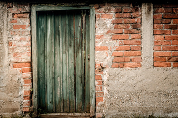 Old door to a courtyard