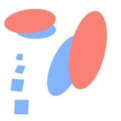 Abstract art color rastr pattern background of colorful oval shapes with stains design. Abstract background