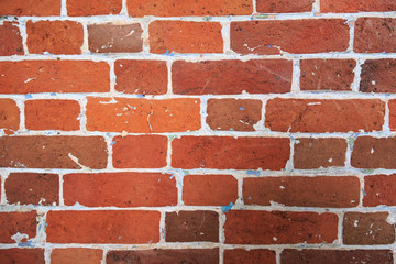 Weathered stained old brick wall background