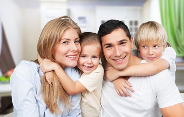 Obraz premium Beautiful smiling Lovely family indoors