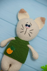 crochet soft white cat
