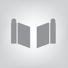 modern gate icon- vector illustration