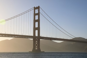 Fototapeta na wymiar View of the famous Golden Gate Bridge in San Francisco, California