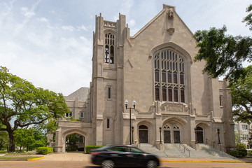 Jackson, MS / USA - April 23, 2019: First Baptist Church of Jackson, MS original chapel