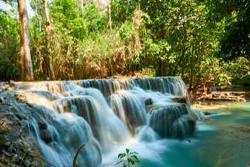 Kuang si Waterfall in Luang Prabang. Laos. 2019 Landscape