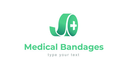 Medical bandages logo template