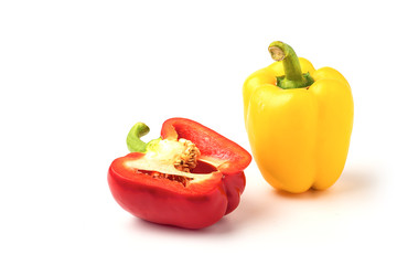 Sweet pepper on white background