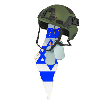 Israeli military force, army or war concept. 3D rendering