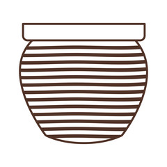 cute flower pot isolated icon