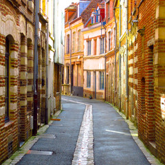 street scene in lille, france