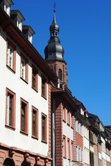 Heidelberger Altstadt: Hauptstraße mit Heliggeistkirche