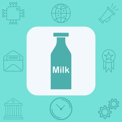 Milk vector icon sign symbol