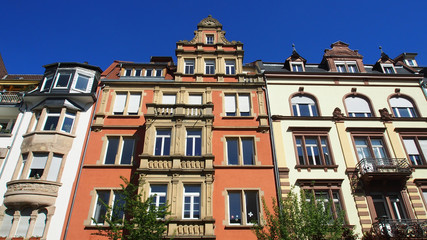 Fototapeta na wymiar Altbaufassaden Süddeutschland, Heidelberg