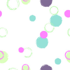 Polka dots pastel seamless pattern