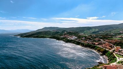 panoramic view of the coast