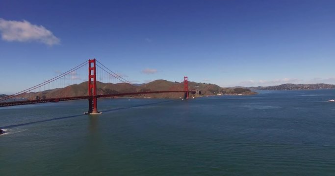 Awesome Golden Gate bridge in San Francisco, California USA SLOW MOTION on a clear day! 