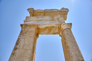 Ancient ruins of antiquity on the island of Rhodes