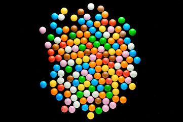 small candy of different colors