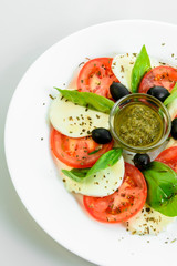 Assorted vegetables with mozzarella