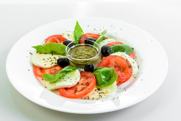 Assorted vegetables with mozzarella