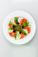 Assorted vegetables with mozzarella