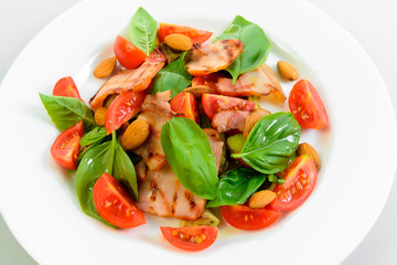 vegetables with meat fillet