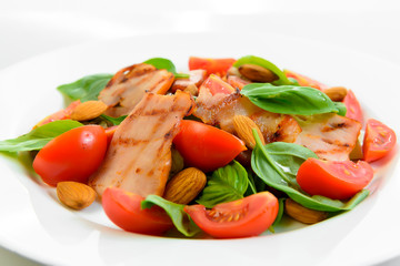 vegetables with meat fillet