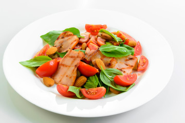 vegetables with meat fillet