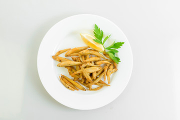 fish prepared for beer