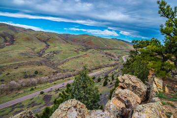 Fototapeta na wymiar Beautiful Spring Hike Up Dakota Ridge in Denver, Colorado