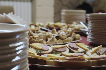 wedding cake with cream and strawberries