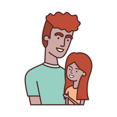 father with daughter avatar character