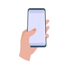 Female hands holding mobile phone