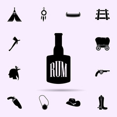 bottle of rum icon. wild west material icons universal set for web and mobile