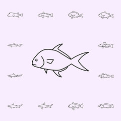 permit icon. Fish icons universal set for web and mobile