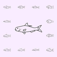 gizzard shad icon. Fish icons universal set for web and mobile