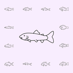 Obraz premium golden trout icon. Fish icons universal set for web and mobile