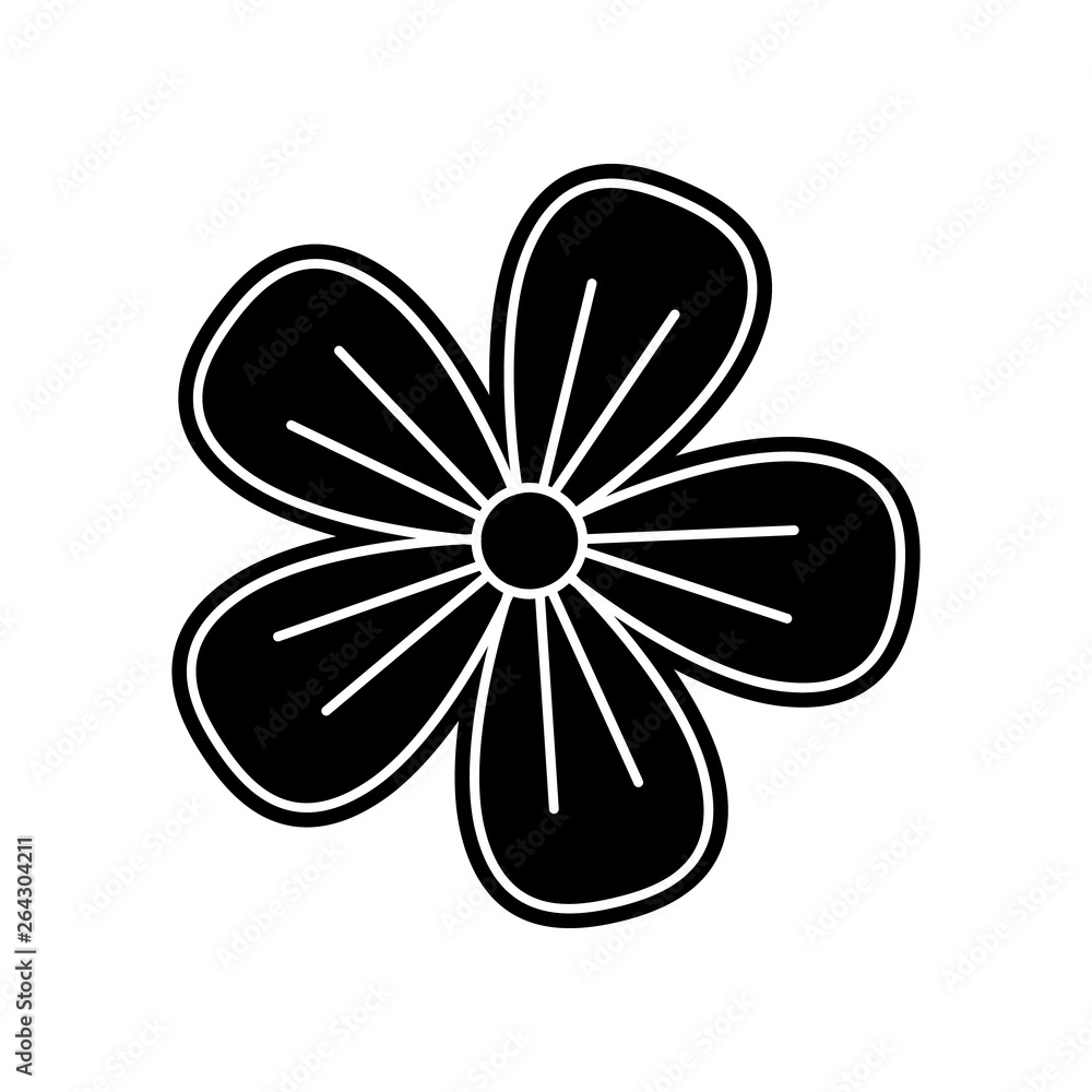 Poster abstract type of flowers icon. element of flower for mobile concept and web apps icon. glyph, flat i