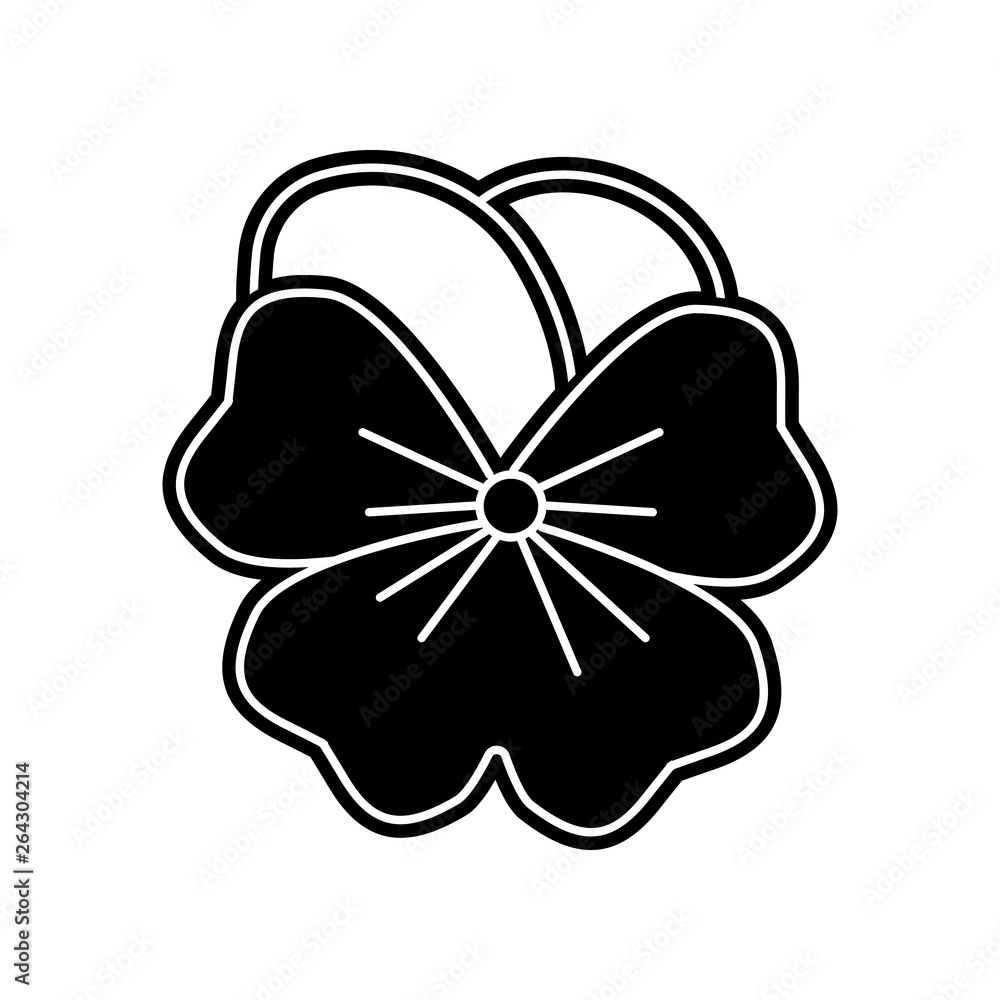 Poster abstract type of lily flowers icon. element of flower for mobile concept and web apps icon. glyph, f