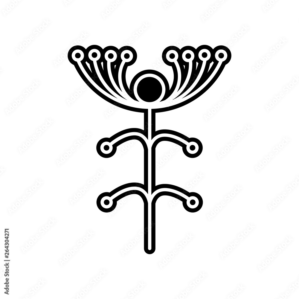 Poster abstract type of flowers icon. element of flower for mobile concept and web apps icon. glyph, flat i