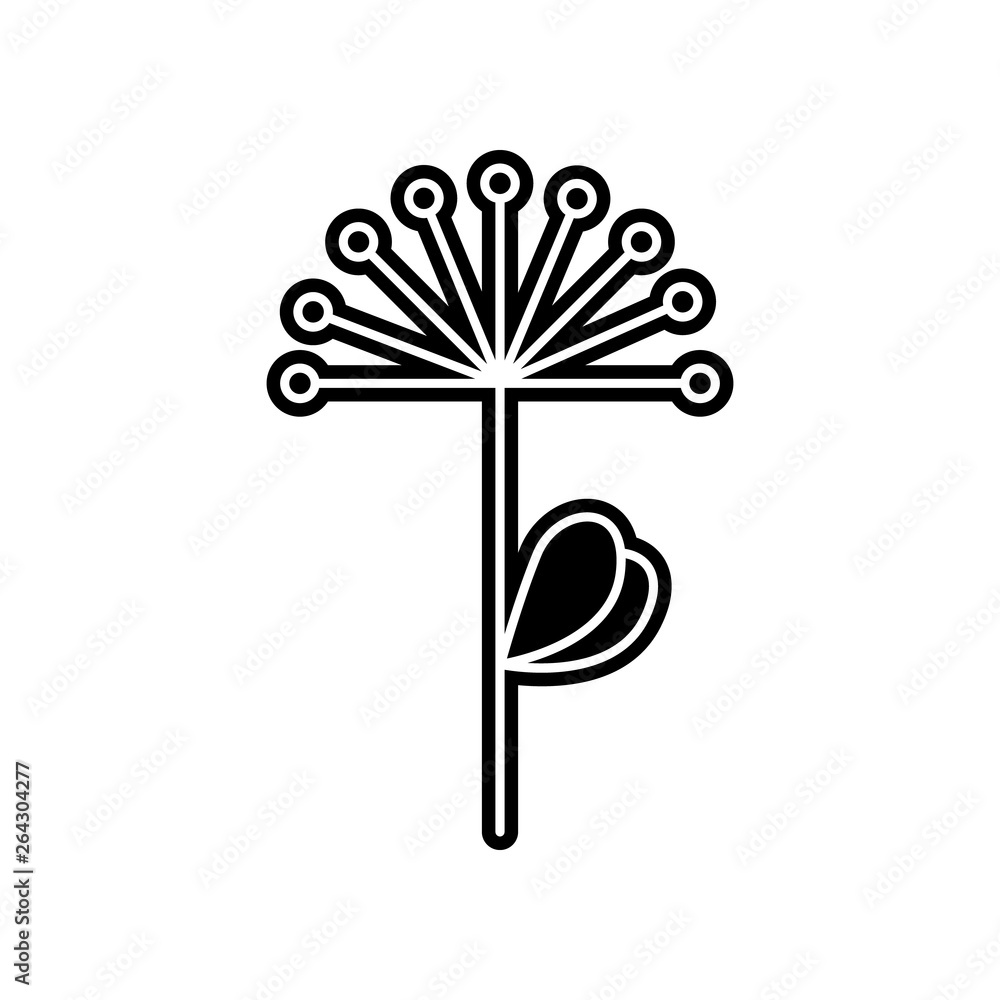 Poster abstract type of flowers icon. element of flower for mobile concept and web apps icon. glyph, flat i