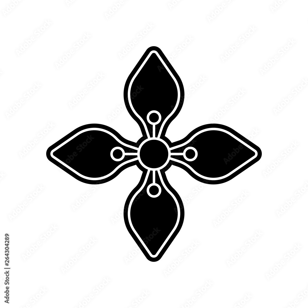 Poster abstract type of flowers icon. element of flower for mobile concept and web apps icon. glyph, flat i