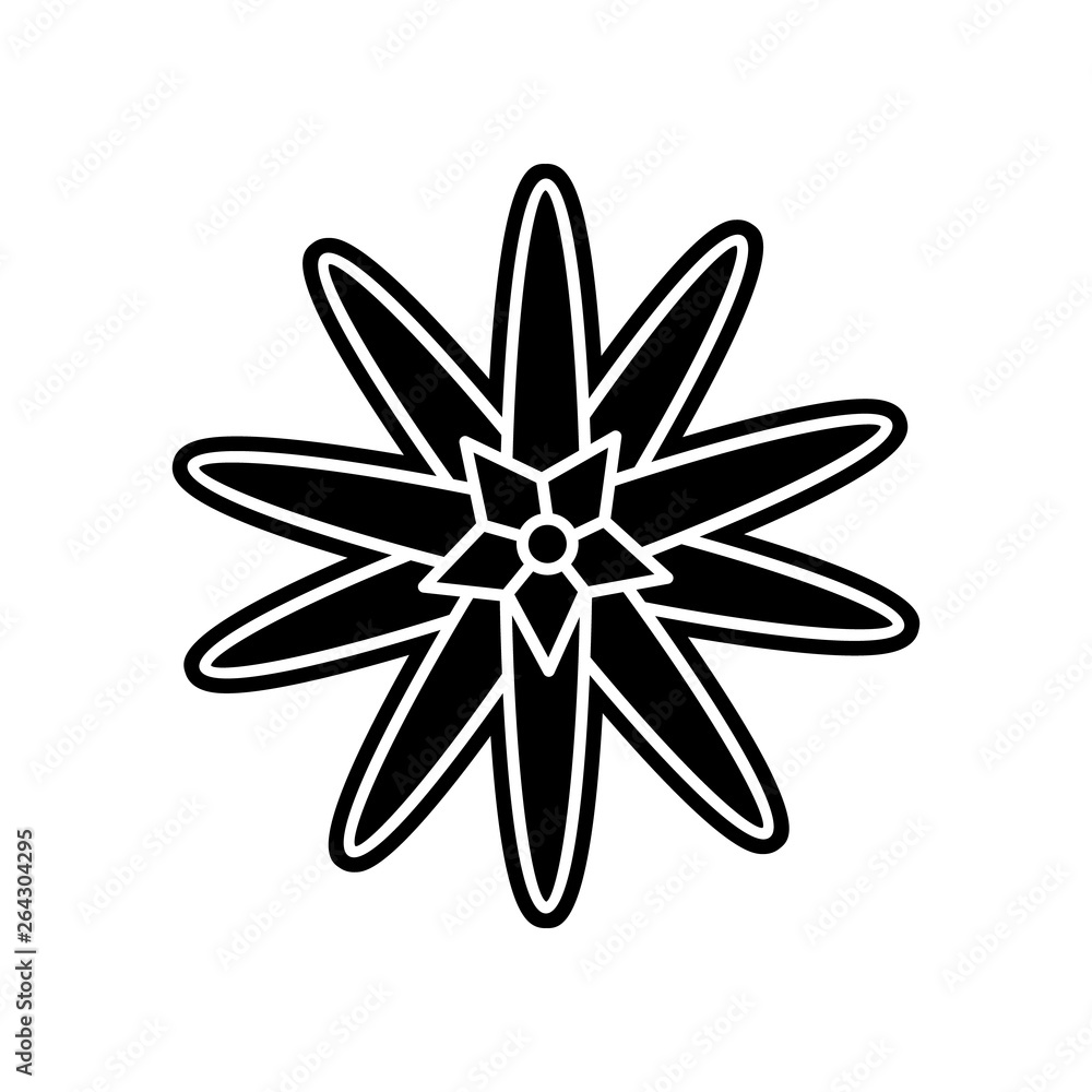Poster abstract type of flowers icon. element of flower for mobile concept and web apps icon. glyph, flat i